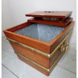 A 20th century Chinese coal box with lift up lid,