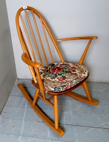 An Ercol Windsor rocking chair,