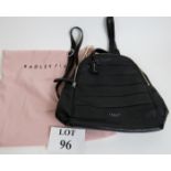 A Radley black leather backpack (round t