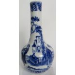 An antique Chinese porcelain bottle vase, probably 17th/18th century,