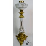 A fine 19th century ormolu and opaque flashed-glass lamp base,
