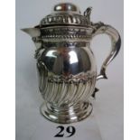 A handsome late Victorian/Edwardian 'Georgian Revival' silver plated jug,