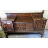 c1900 Jacobean Revival oak sideboard wit