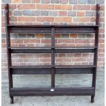 A rustic 19th century painted plate rack