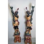 A pair 20th century Blackamoor figures,