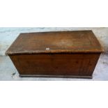 A Victorian pine blanket box, 46" wide x