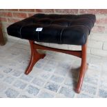 A small 20th century G-Plan stool with a