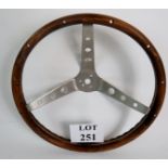 Automobilia: 1960's deep dish steering w