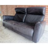 A 20th century black leather reclining 2