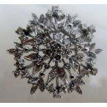 A diamond encrusted brooch, probably 18c