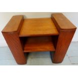 A 1930/40 Art Deco pale mahogany side ta