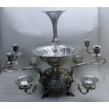 A large impressive silver centre piece,