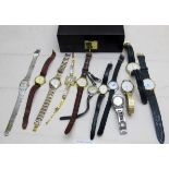 A collection of 12 various wristwatches