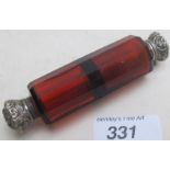 A double ended red scent bottle est: £60