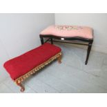 Two footstools to include one with a tap
