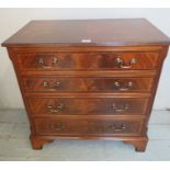 A 20th century mahogany inlaid chest of