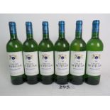 Six bottles Chateau de Fieuzal Blanc - P