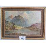 F E Jamieson (fl c1920-1940) - `Loch Fyne', oil on canvas, signed, titled verso, 40cm x 60cm,