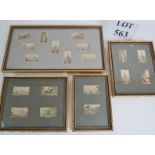 Nineteen mid 19th century miniature Baxter prints, inset 4 modern frames,