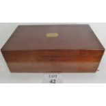 A good quality Georgian mahogany writing slope, nicely fitted interior, secret lockable drawer,