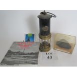 Coal mining memorabilia: to include a Thomas & Williams Ltd of Aberdare lamp,