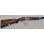 Lanber 12 bore, over and under with engraved side lock, serial no: I.G194281, (U.