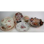 Decorative ceramics: to include a Regency period Spode dish, a Victorian cheese bell and stand,