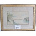 English School (late 19th/early 20th century) - 'Abingdon-on-Thames', watercolour,