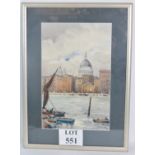 L Stanley Crosbie (1959) - `Venice', watercolour, signed, dated, 43cm x 27cm, framed,