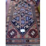 A Quchan/Baluch tribal rug, Eastern Persia, unusual repeat abstract motifs,