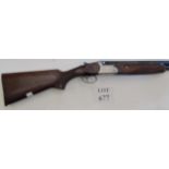 12 bore AYA over and under shotgun, serial no: 100021, barrels 28", chamber 2.