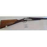 12 bore Kestrel by Gunmark, side lock ejector side by side shotgun, serial no: 289348, barrels 27.