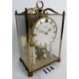 A c1950's/60's German gilt-brass and glass cased Anniversary clock est: £20-£40