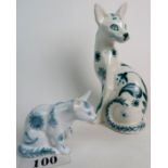 Two David Sharpe Rye Pottery models of cats,