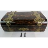 A fine quality 19th century brass mounted coromandel gaming box by H.