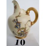 A late 19th century Royal Worcester blush ivory porcelain jug,