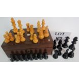 A Staunton pattern chess set,