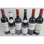 6 bottle mixed lot of good drinking red wine to include Château Laroque 2008,