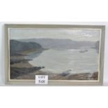 John Clifford Wing (20th century) - 'Cove at dusk', oil on canvas, signed,