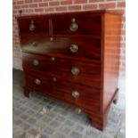 A fine 19th Century mahogany chest of two short over three long graduated drawers,