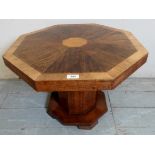 A small octagonal Art Deco occasional table,