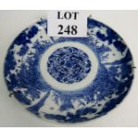 A Japanese Meiji period blue and white p