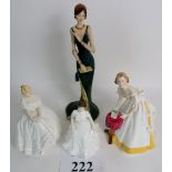 Three Royal Doulton figures: 'Happy Birt