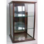 A late Victorian/Edwardian glazed mahogany table-top display case,