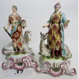 A pair of antique porcelain figures in the 18th century taste,