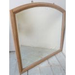 A good quality oak framed wall mirror with bevelled edge mirror glass, 76cm x 80cm,