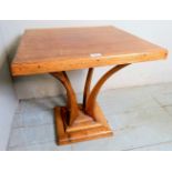 An Art Deco oak occasional side table, H59cm x W59cm,