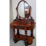 A Victorian mahogany Duchess dressing table in solid condition, H58.