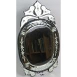 A decorative Venetian easel mirror in th
