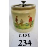 A Carltonware stoneware tobacco jar, dec